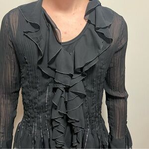 Gothic button up shirt long sleeve